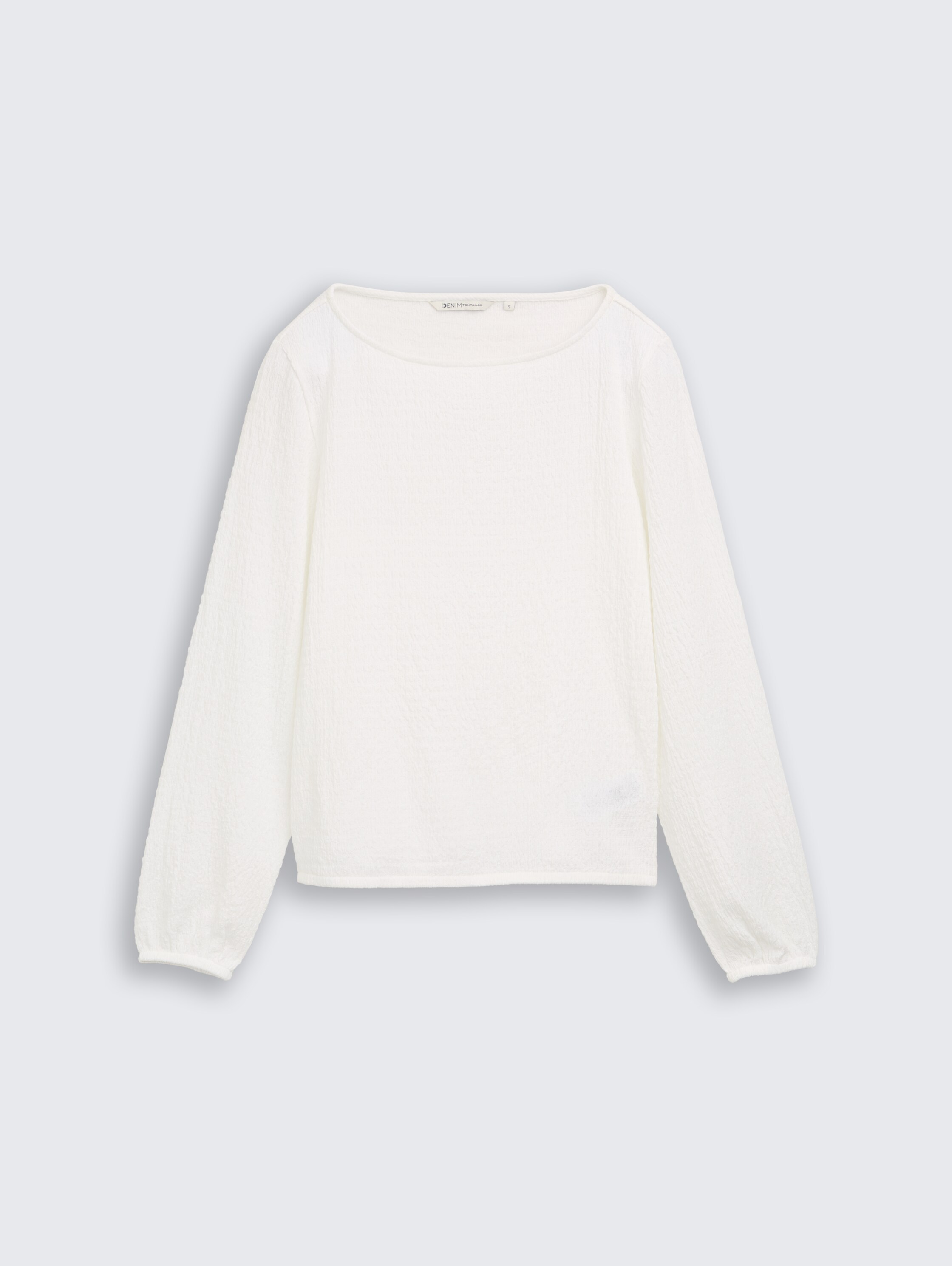 Loose fit crinkle shirt met lange mouwen - off_white_1 - 