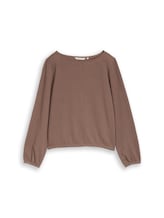 Nicht ausgewählt, Loose Fit Crinkle Langarmshirt von Tom Tailor, braun