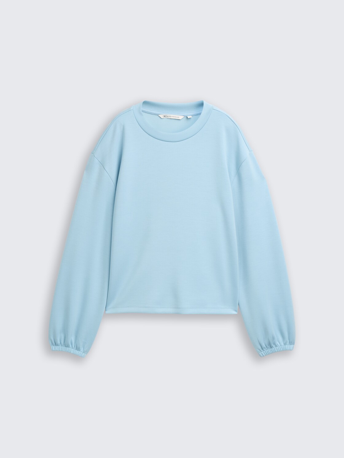 Loose Fit Scuba Langarmshirt - calm cloud blue - Vorder-Produkt-Ansicht