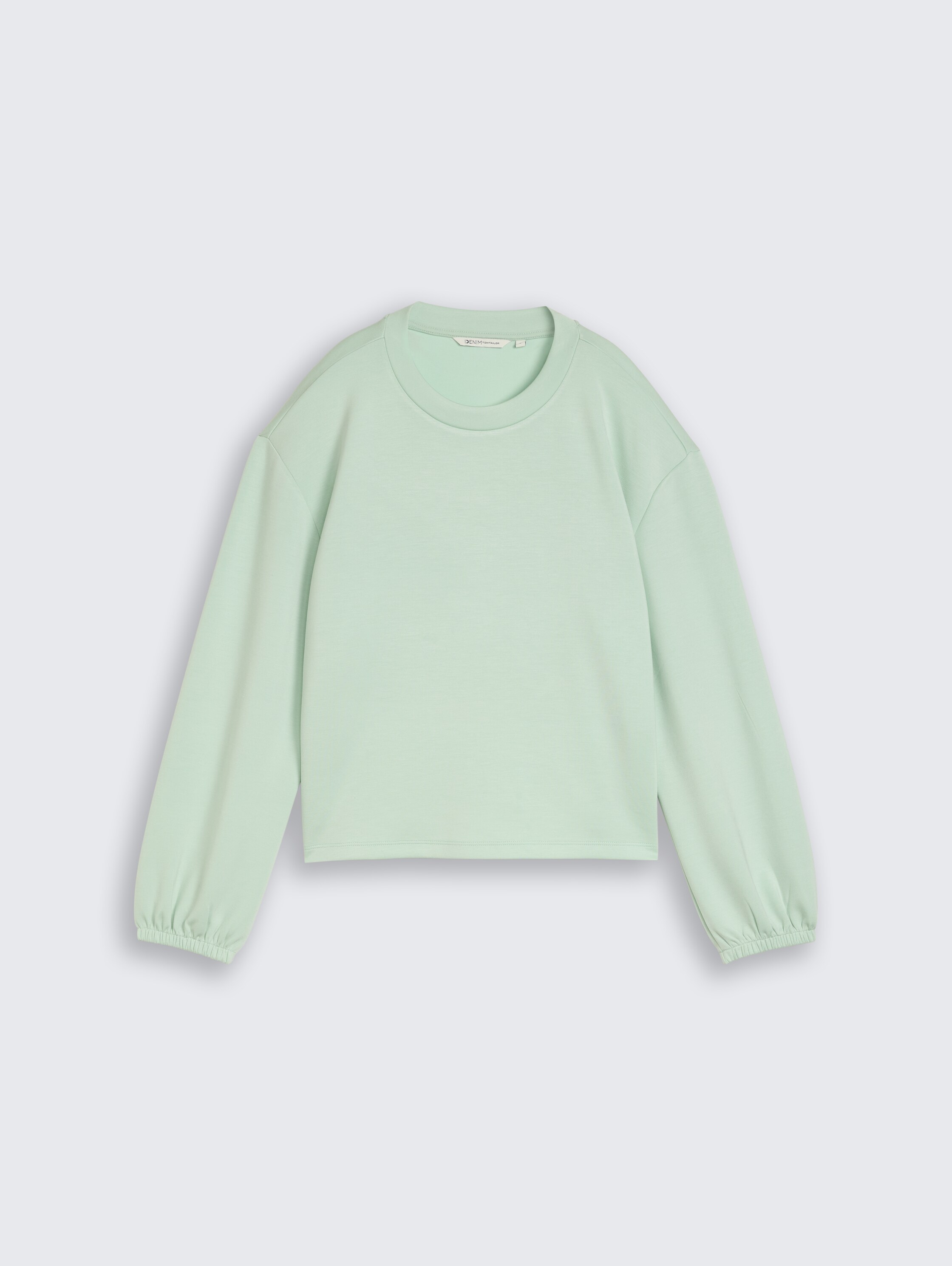 Loose fit scuba long-sleeved shirt - light_matcha_green - 