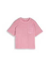 Non sélectionné, T-shirt coupe carrée avec poche poitrine par , rose
