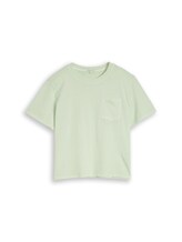 Sélectionné, T-shirt coupe carrée avec poche poitrine par Tom Tailor, verdoyant