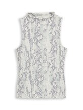 Sélectionné, Top slim fit à motif serpent par Tom Tailor, gris