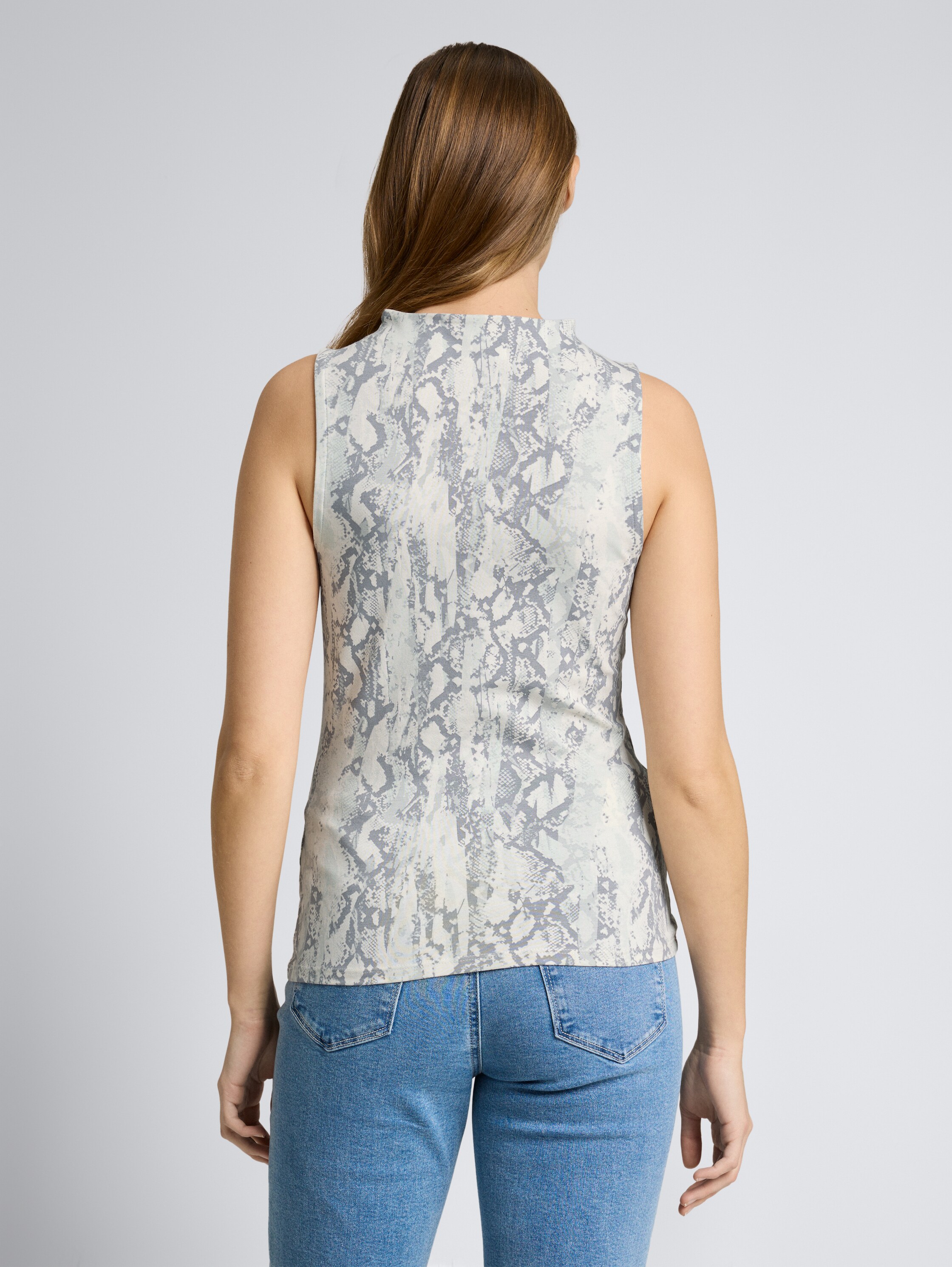 Top slim fit à motif serpent - faded snake print - Découpe Vue arrière du modèle
