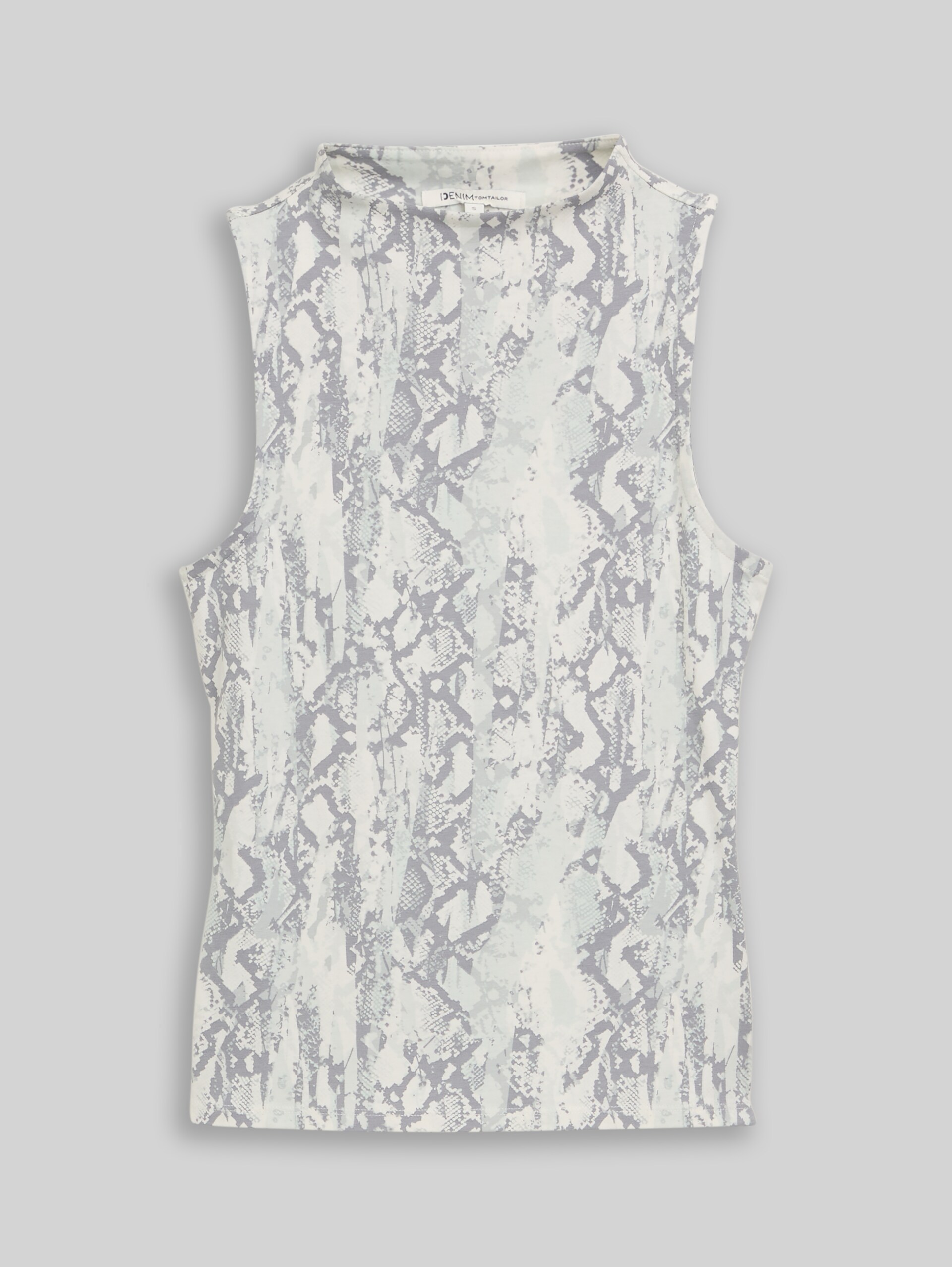 Slim fit top with snake pattern - faded snake print - Front product view