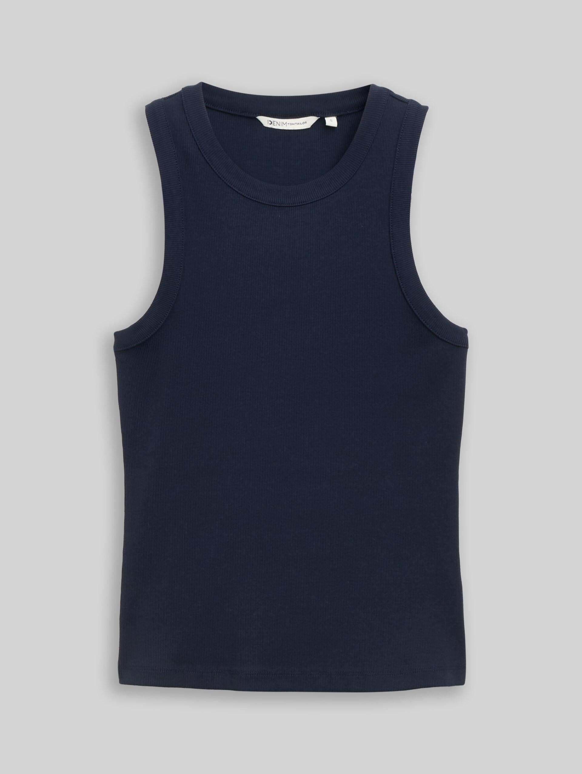 Slim Fit Top mit Rippstruktur - sky captain blue - Vorder-Produkt-Ansicht