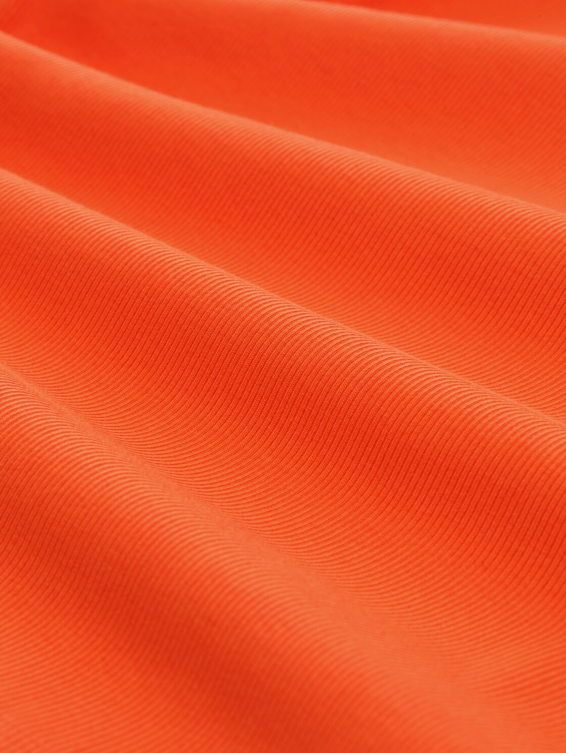 Slim Fit Top mit Rippstruktur - Fiery Orange - Material-Ansicht