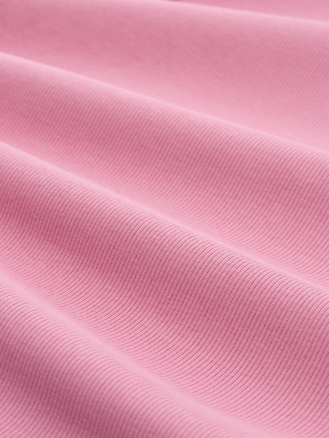 Slim Fit Top mit Rippstruktur - Soft Blush Rose - Material-Ansicht