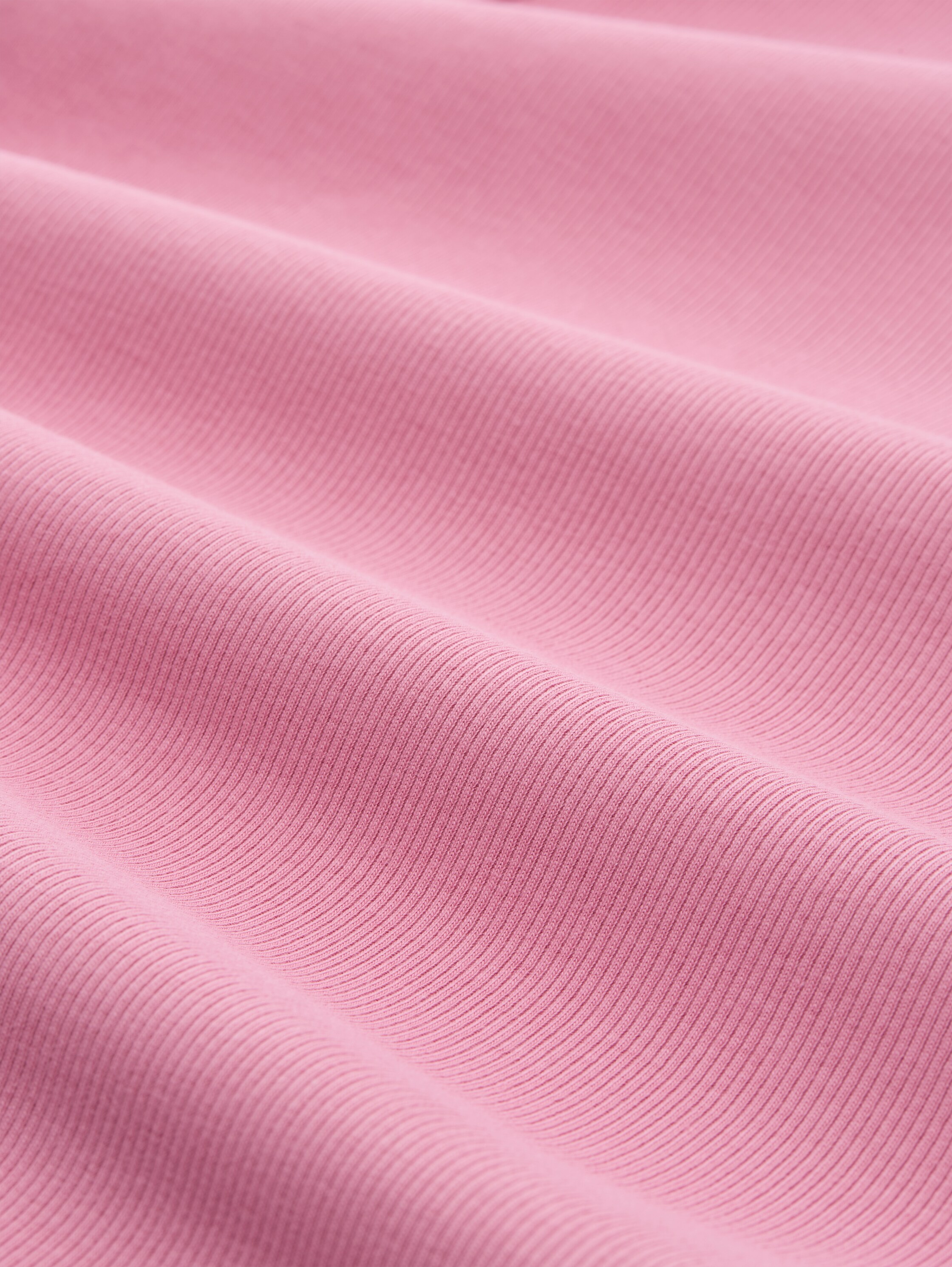 Slim Fit Top mit Rippstruktur - Soft Blush Rose - Material-Ansicht