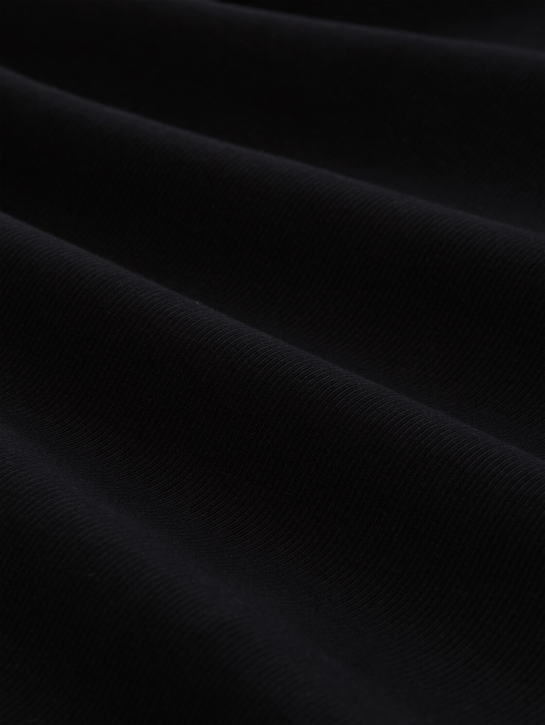 Slim Fit Top mit Rippstruktur - deep black - Material-Ansicht