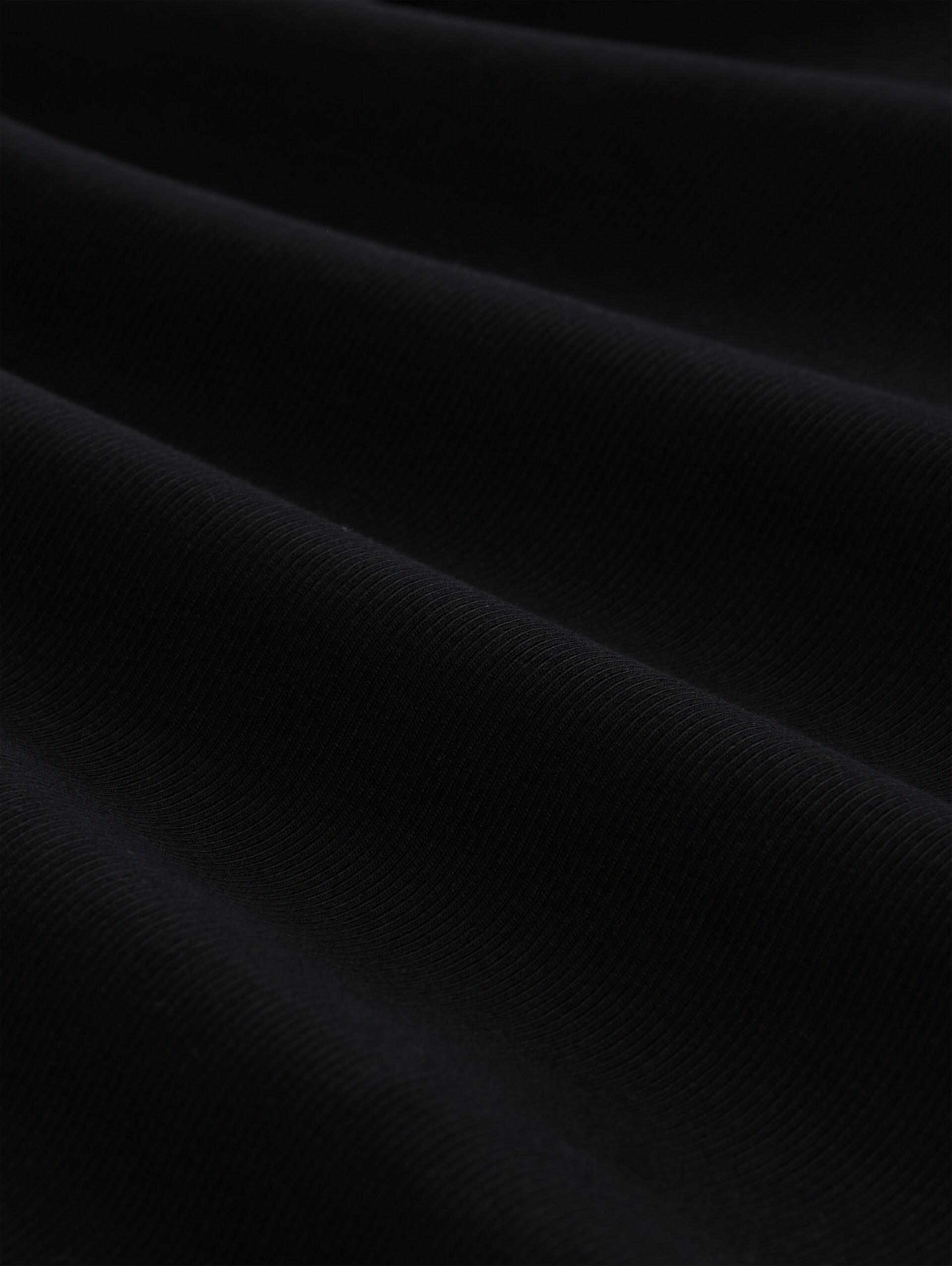 Slim Fit Top mit Rippstruktur - deep black - Material-Ansicht