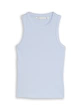 Ausgewählt, Slim Fit Top mit Rippstruktur von Tom Tailor, blau