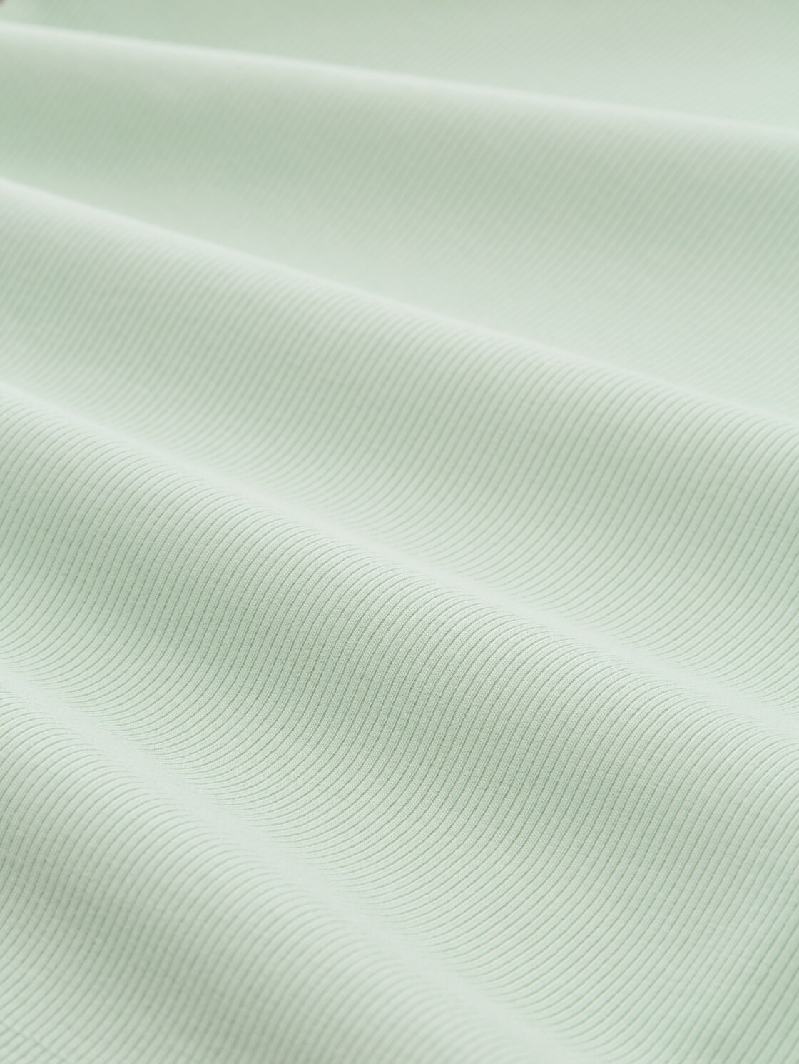 Slim Fit Top mit Rippstruktur - light matcha green - Material-Ansicht