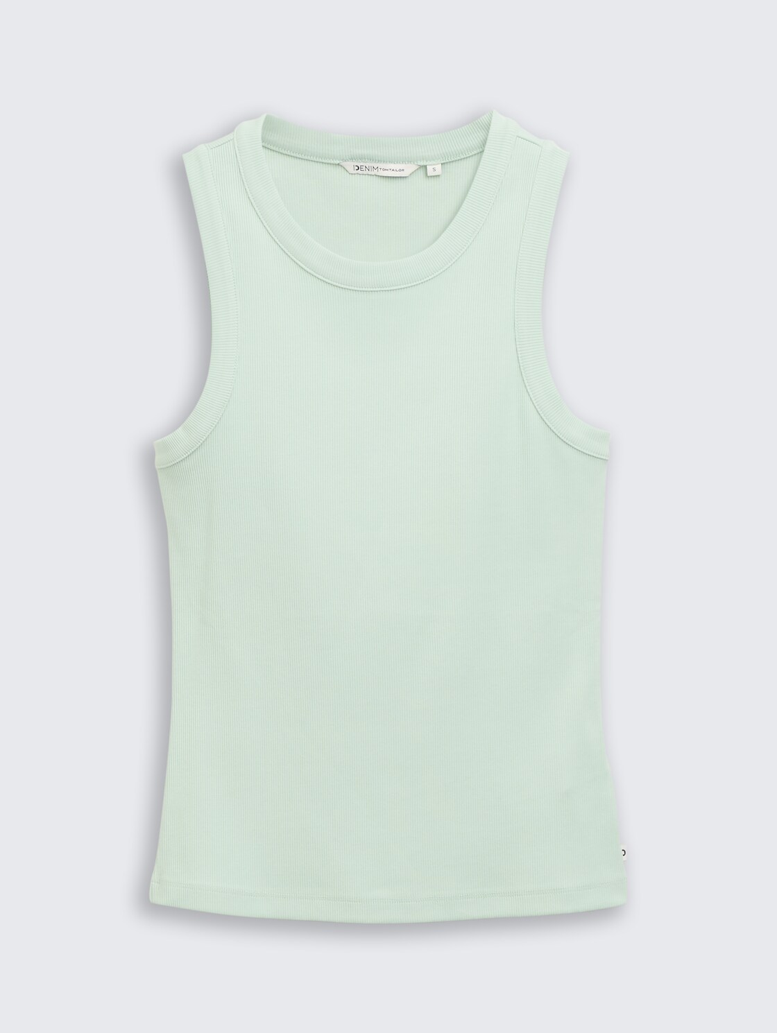 Slim Fit Top mit Rippstruktur - light matcha green - Vorder-Produkt-Ansicht