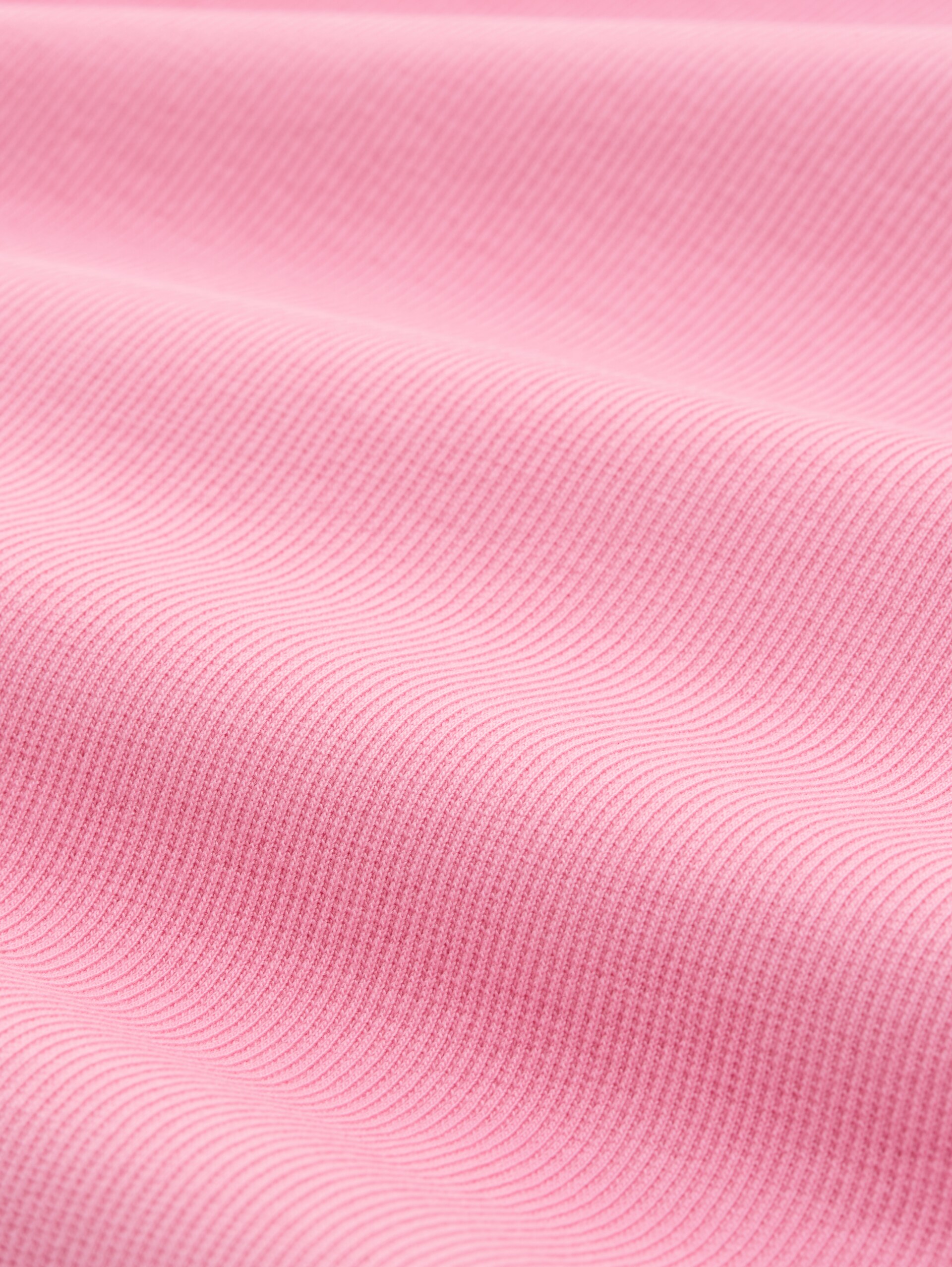 Slim fit T-shirt met ribbelstructuur - Soft Blush Rose - Materiaalweergave