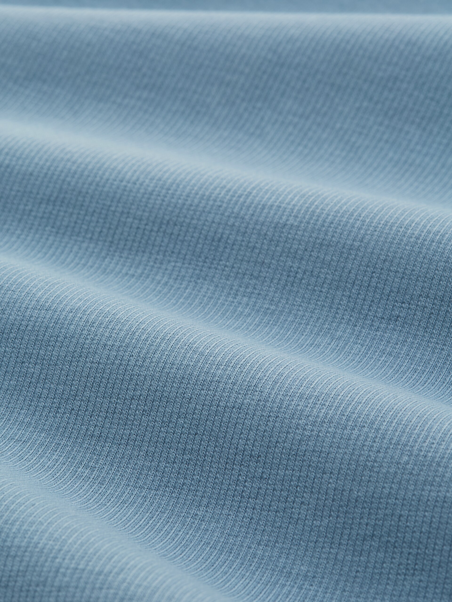 Slim fit T-shirt met ribbelstructuur - spring lake blue - Materiaalweergave