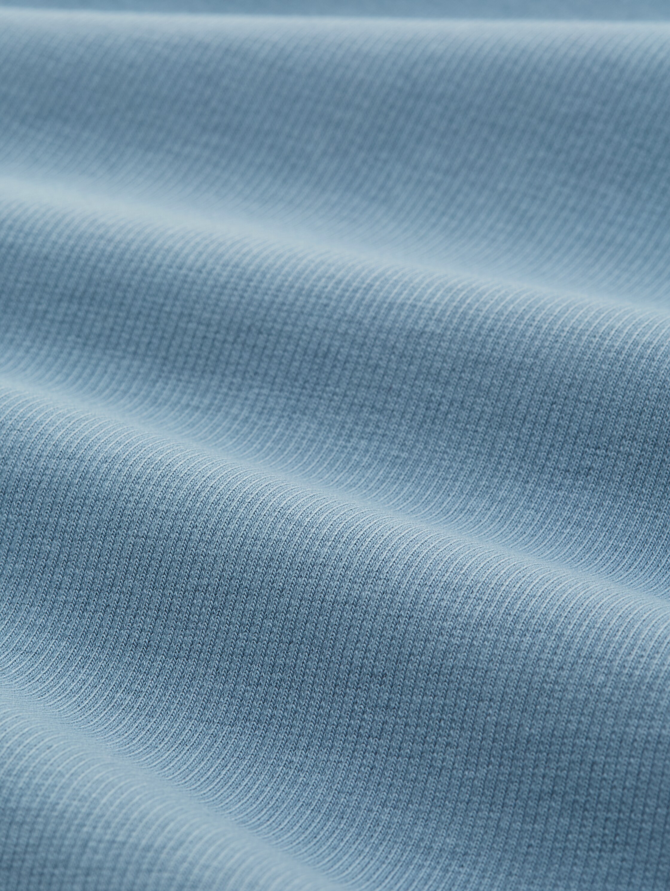 Slim Fit T-Shirt mit Rippstruktur - spring lake blue - Material-Ansicht