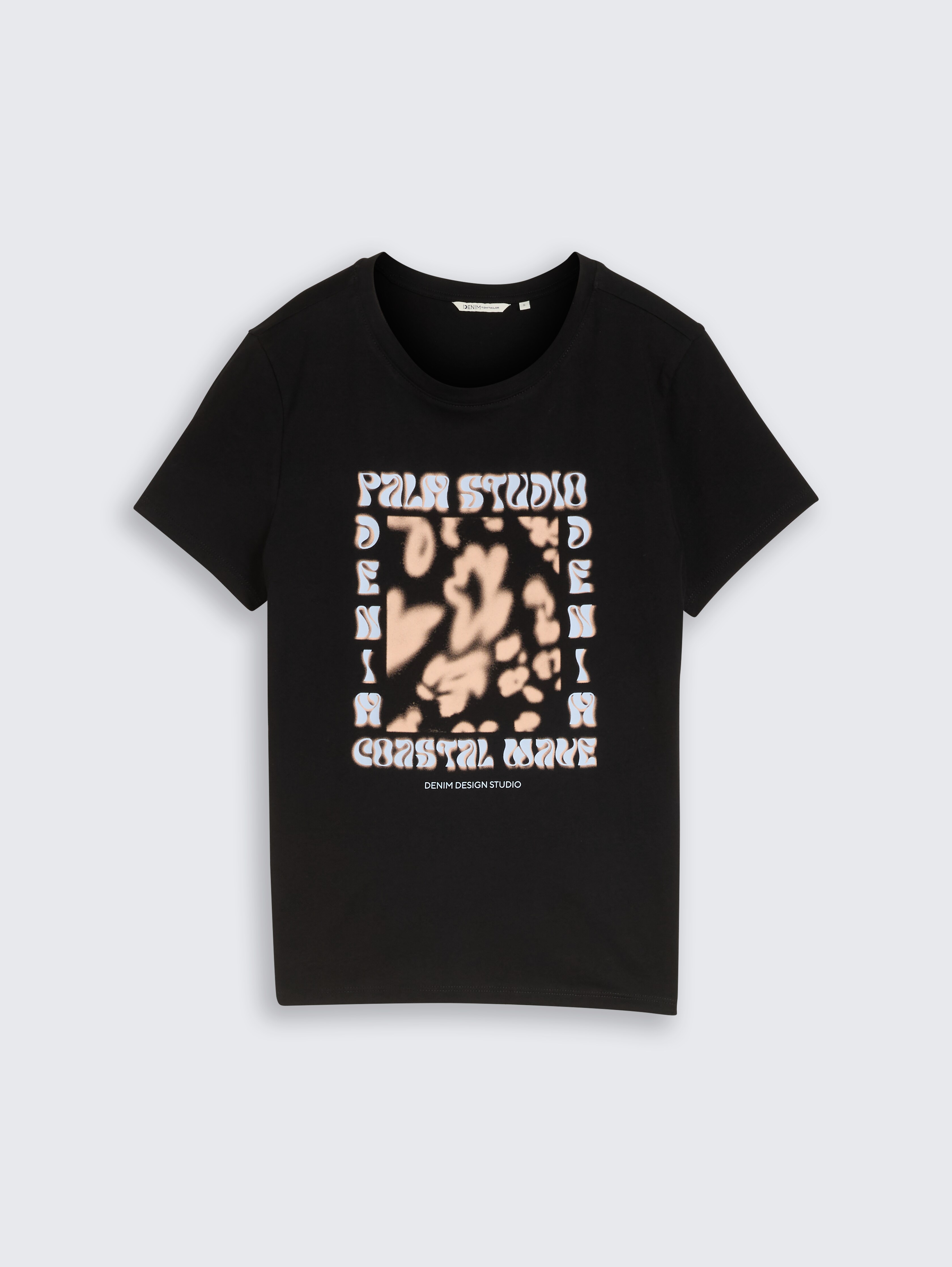 T-shirt with print by Denim Female, deep black