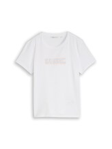 Ausgewählt, T-Shirt mit Print von Tom Tailor, weiß