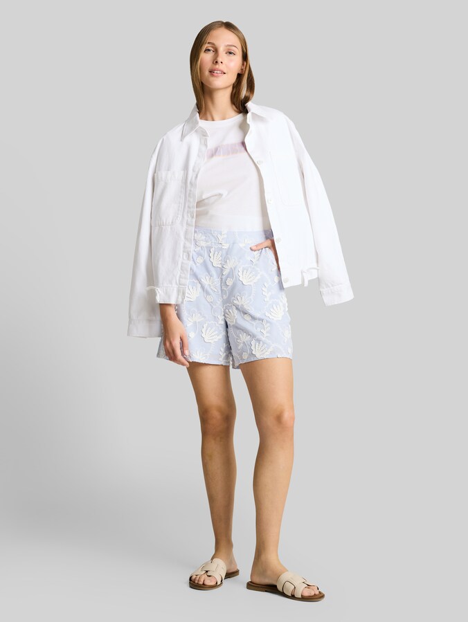 T-Shirt mit Print von Denim Female, White