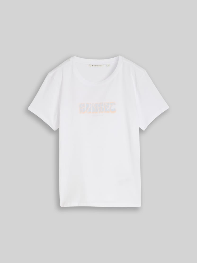 T-Shirt mit Print von Denim Female, White