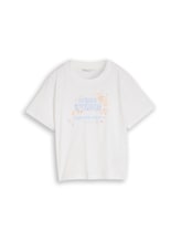 Nicht ausgewählt, Loose Fit T-Shirt mit Stickerei von Tom Tailor, weiß
