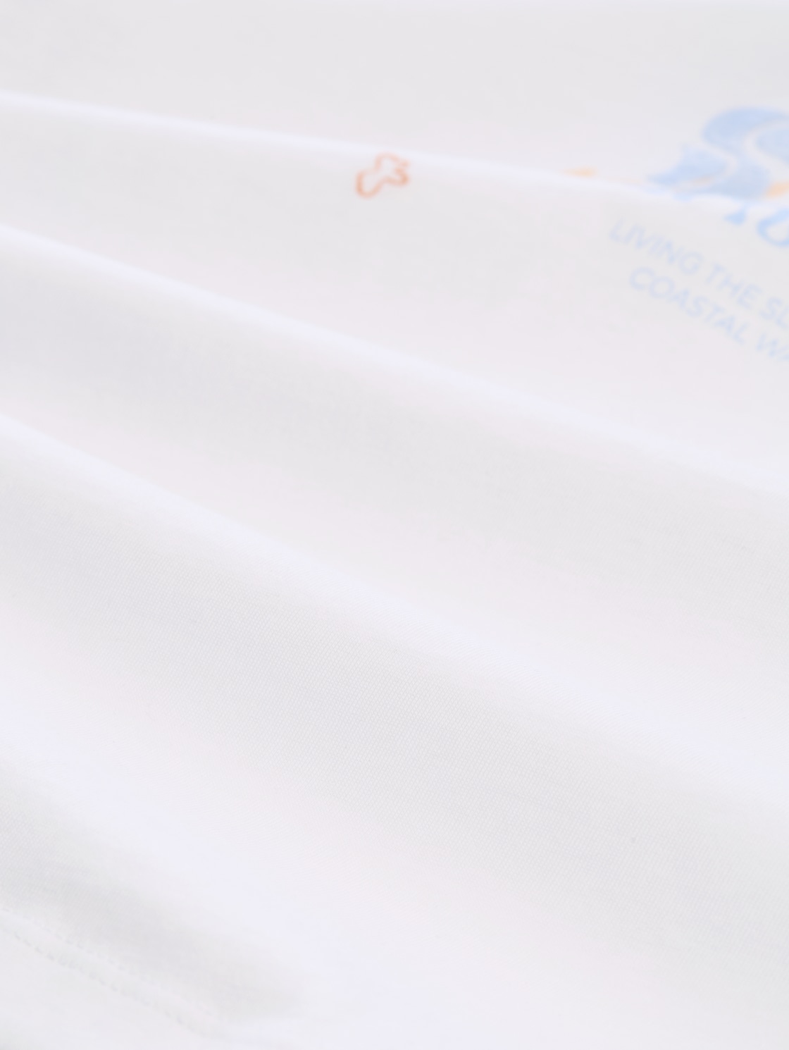 Loose Fit T-Shirt mit Stickerei - White - Material-Ansicht