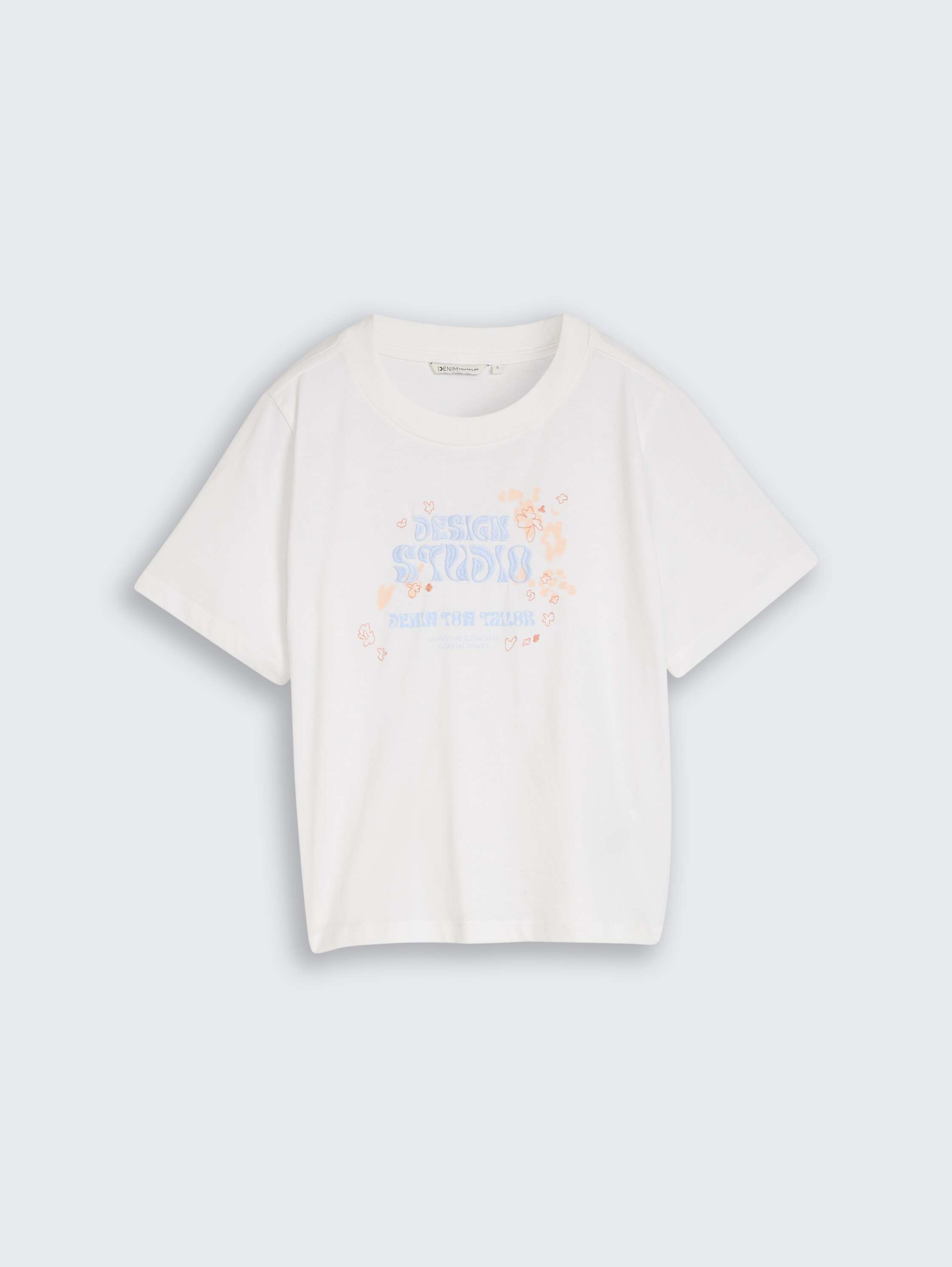 Loose fit T-shirt met borduursel - white - 