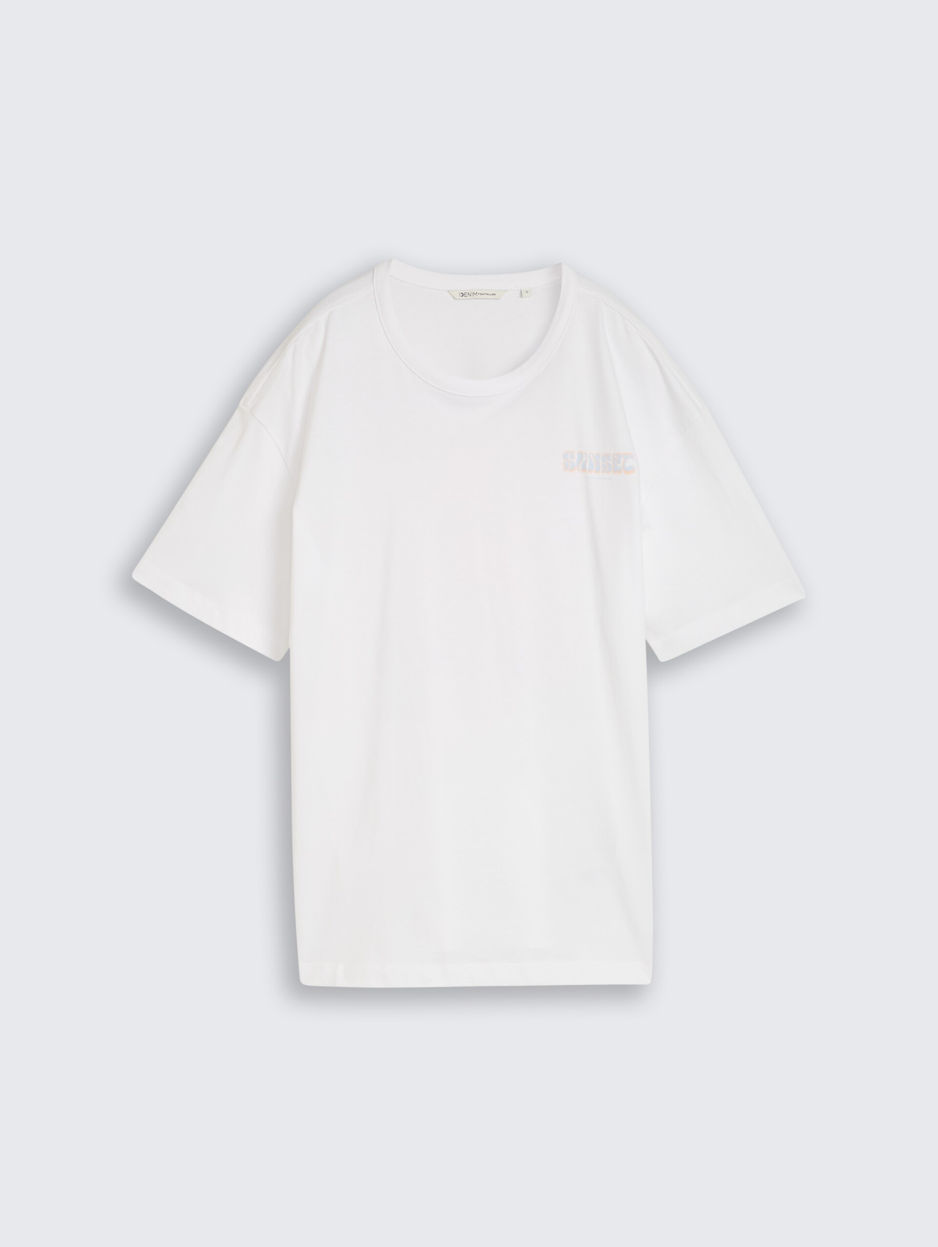 Oversize T-Shirt mit Rückenprint - White - Vorder-Produkt-Ansicht