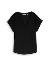 Ausgewählt, T-Shirt mit V-Ausschnitt von Tom Tailor, schwarz