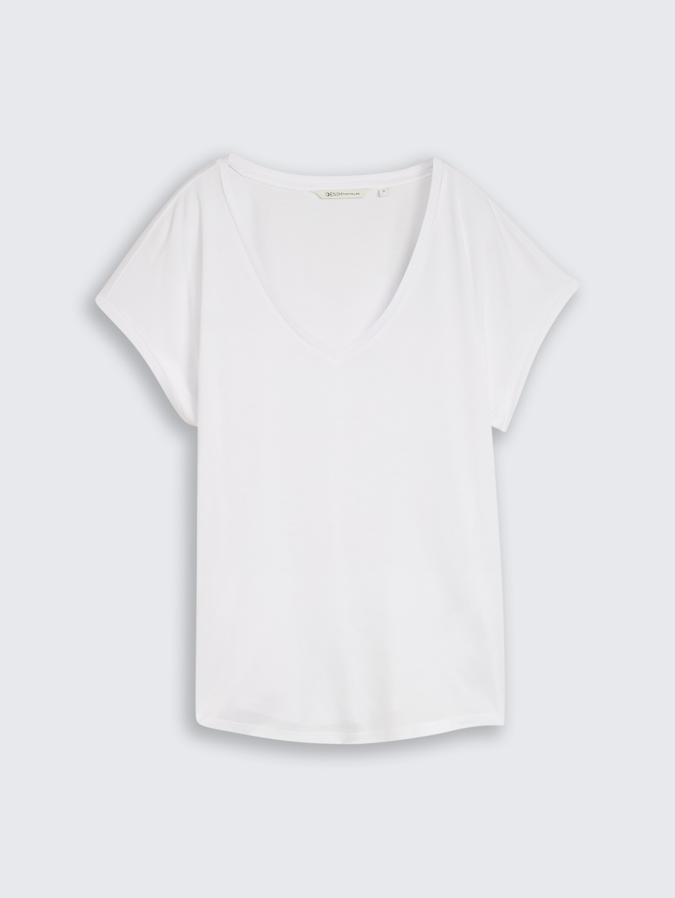T-shirt met V-hals - white - 