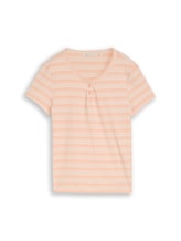 Niet geselecteerd, Henley T-shirt met streepjesmotief door Tom Tailor, oranje