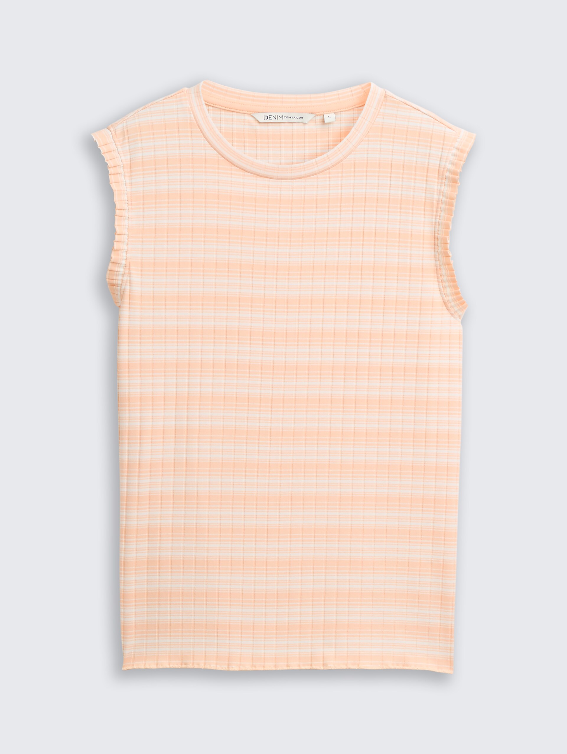 Top mit Streifenmuster - apricot white gradient stripe - Vorder-Produkt-Ansicht