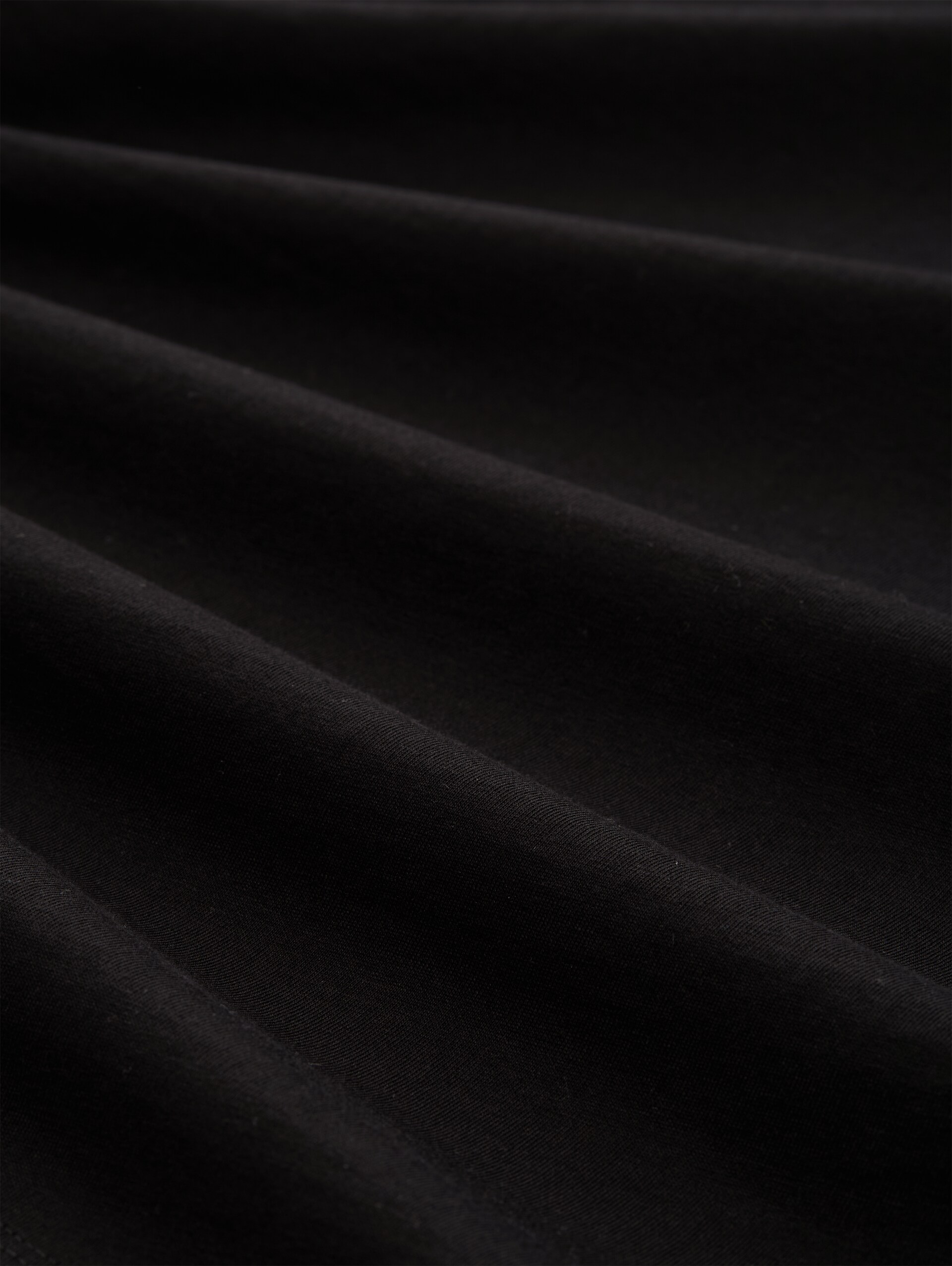 Loose Fit T-Shirt mit Lochstickereien - deep black - Material-Ansicht