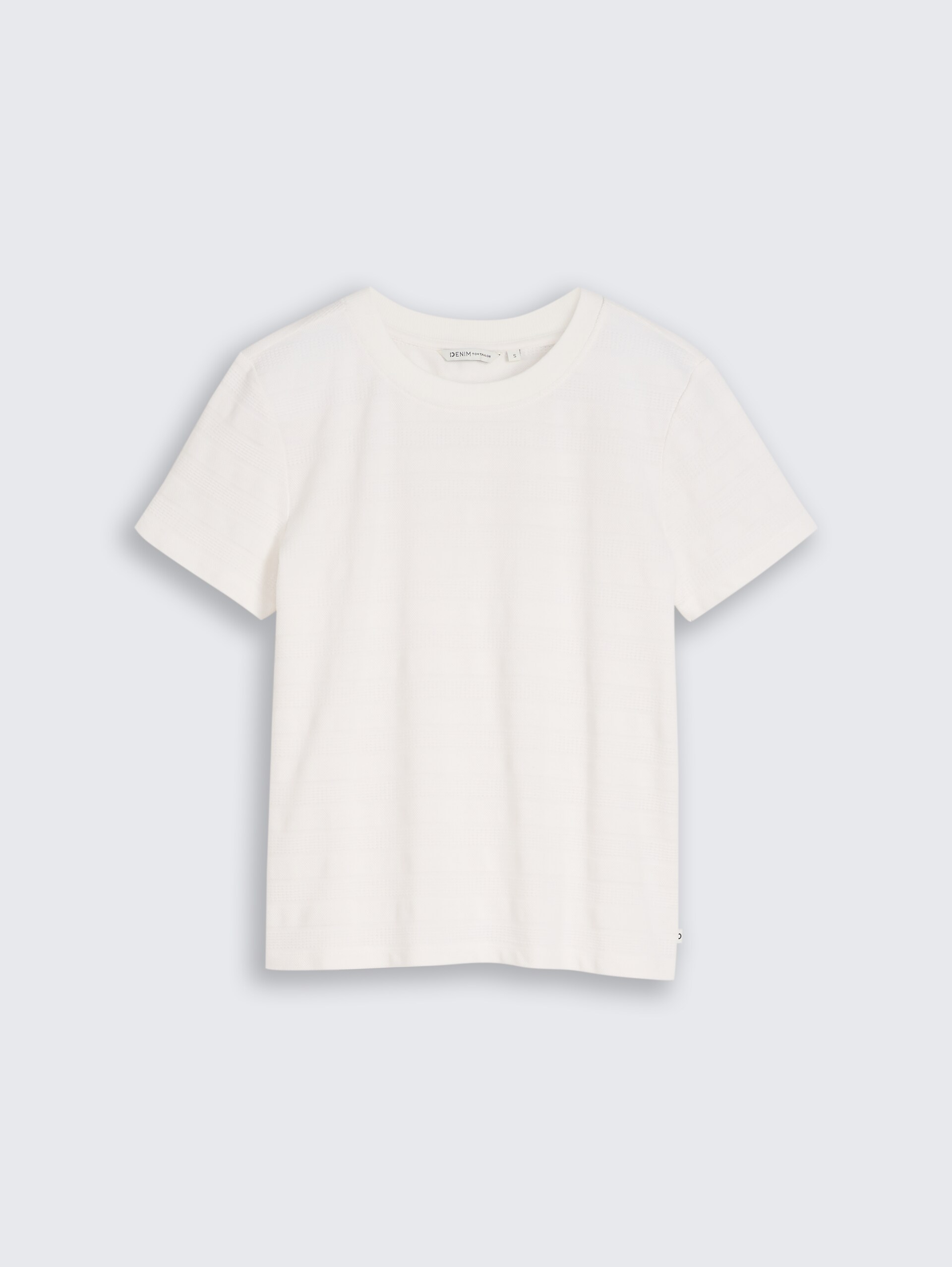 Jacquard T-Shirt mit Rundhalsausschnitt - off white - Vorder-Produkt-Ansicht