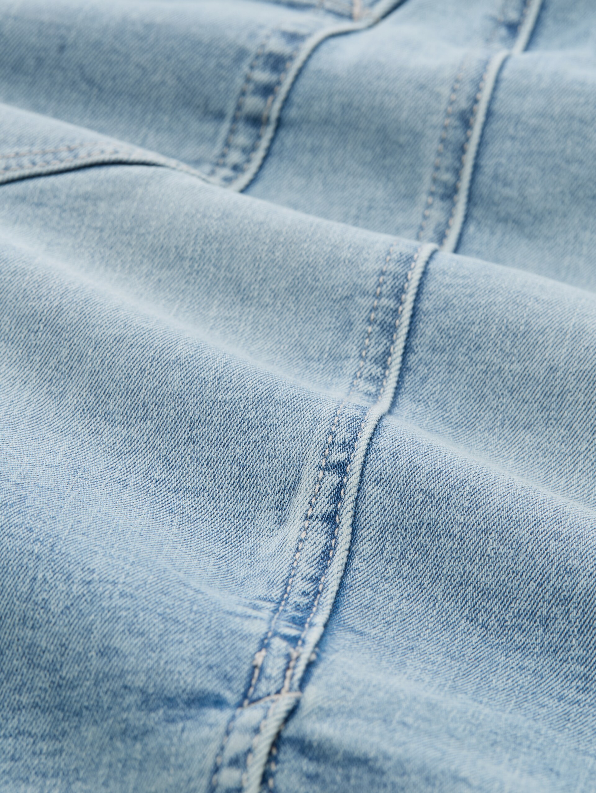 Jeansrok met trekkoord - Light Stone Blue Denim - Materiaalweergave