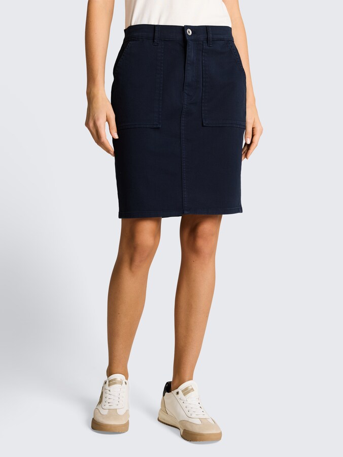 Jeansrock mit aufgesetzten Taschen von Women, sky captain blue