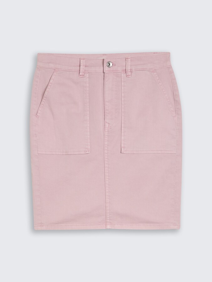 Jeansrock mit aufgesetzten Taschen von Women, light elderberry