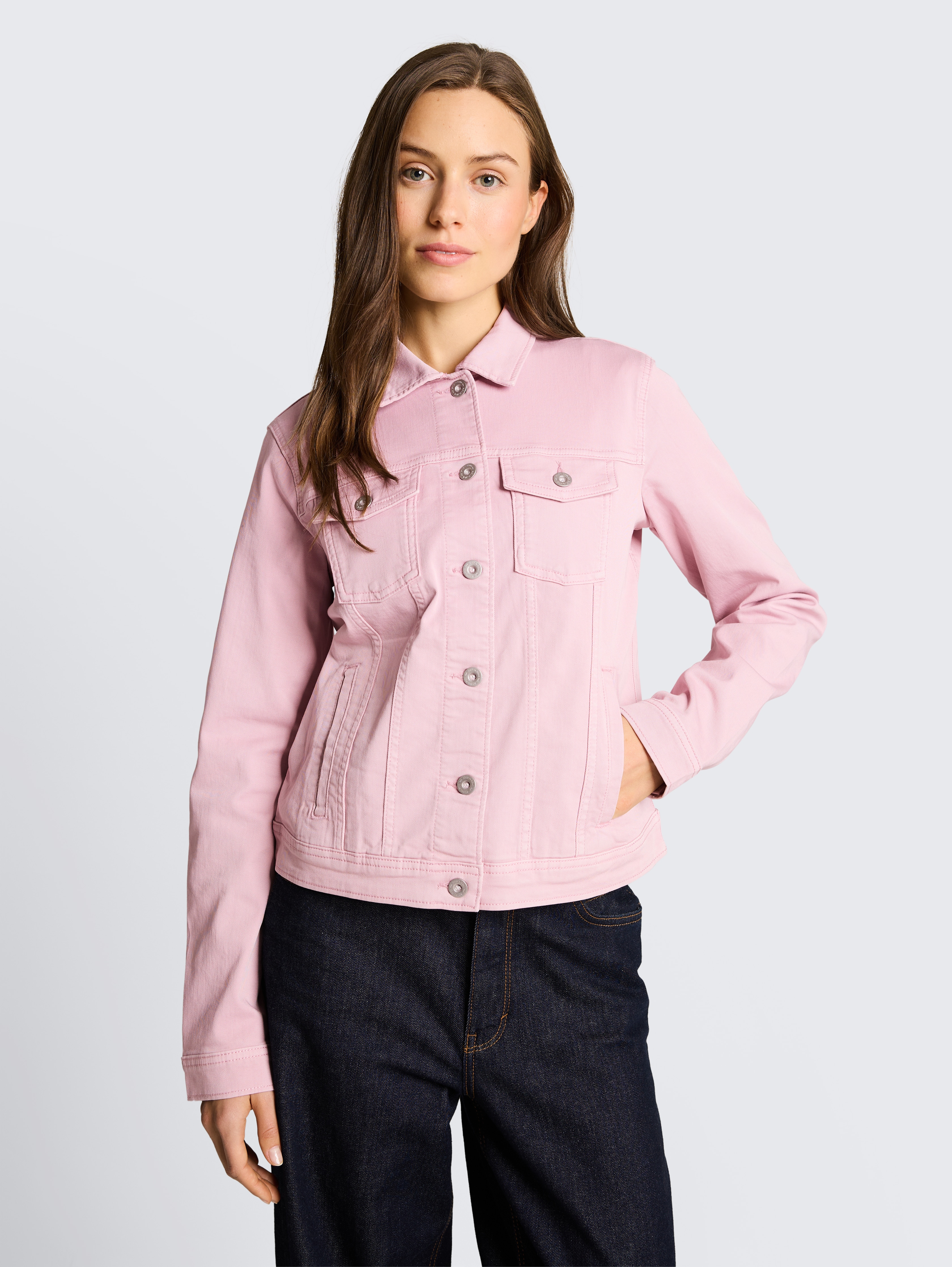 Jeansjacke mit Eingriffstaschen von Women, light elderberry