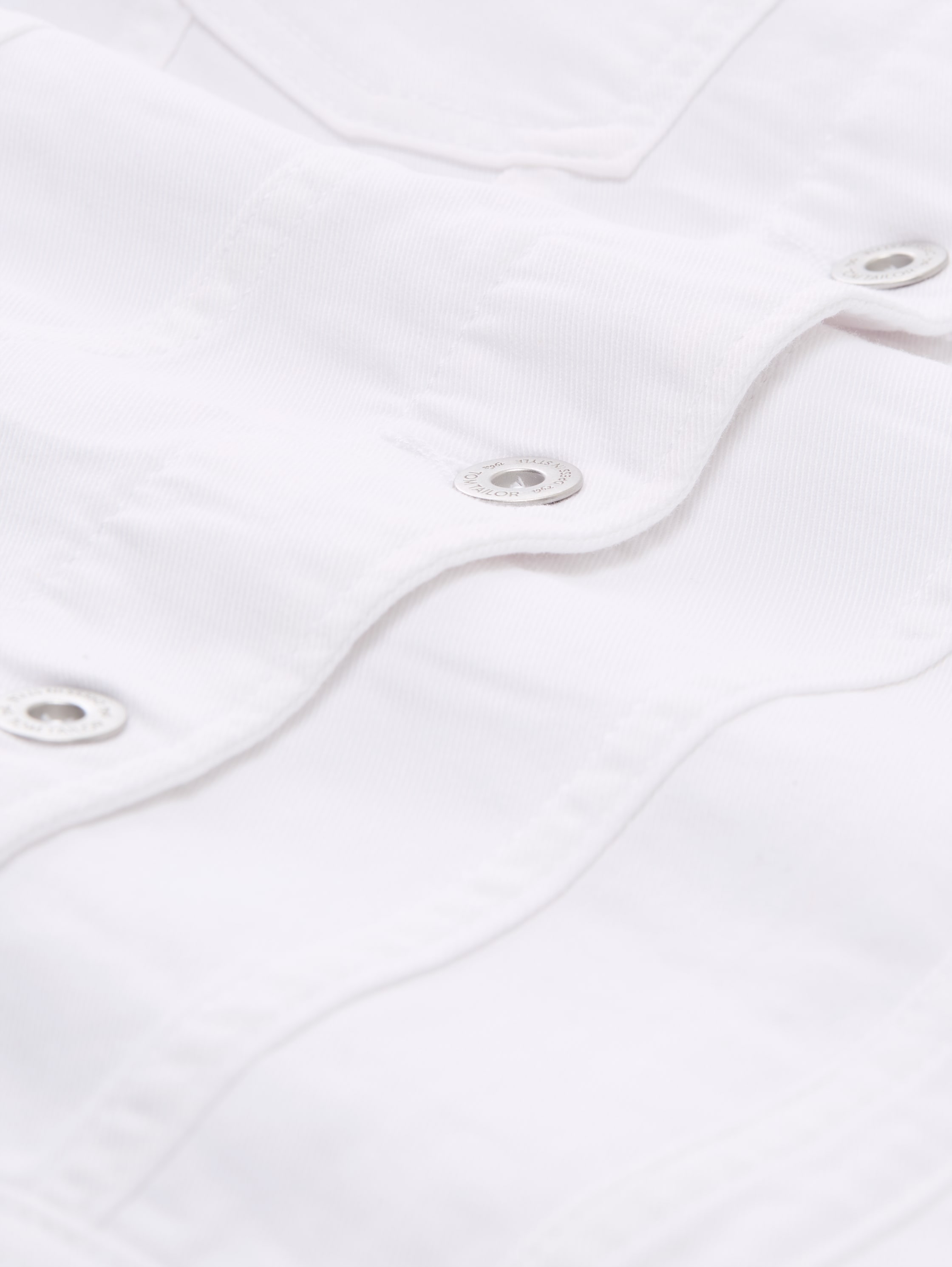 Spijkerjasje met steekzakken - bright_white - 