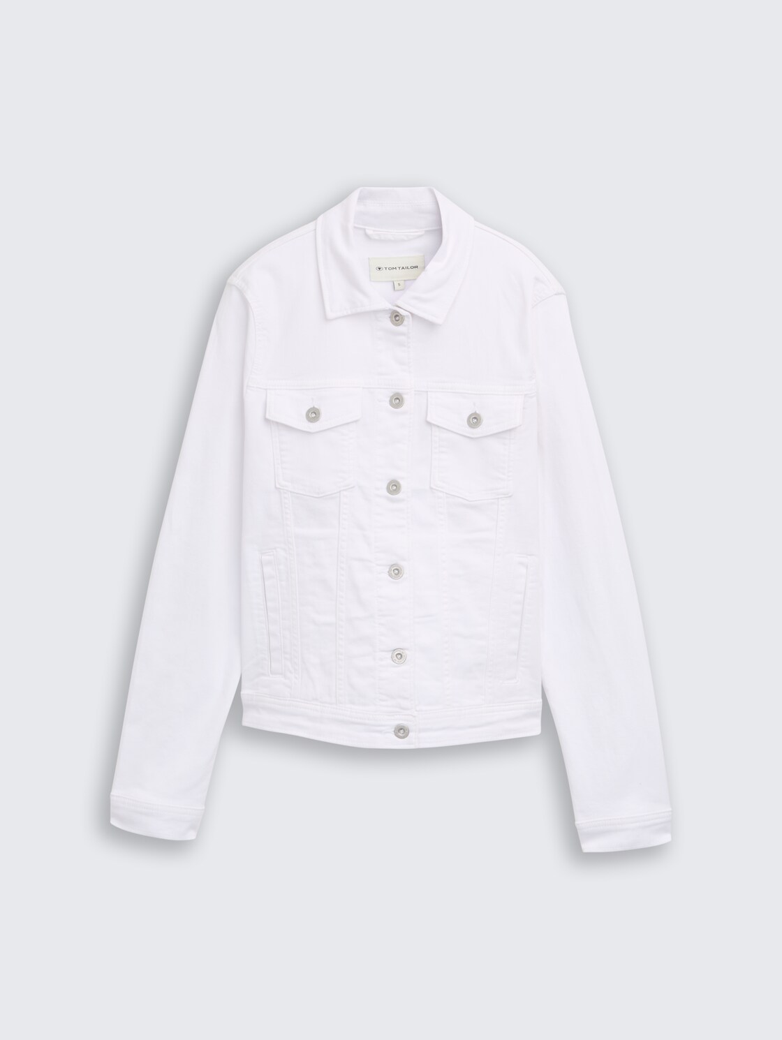 Jeansjacke mit Eingriffstaschen - bright white - Vorder-Produkt-Ansicht