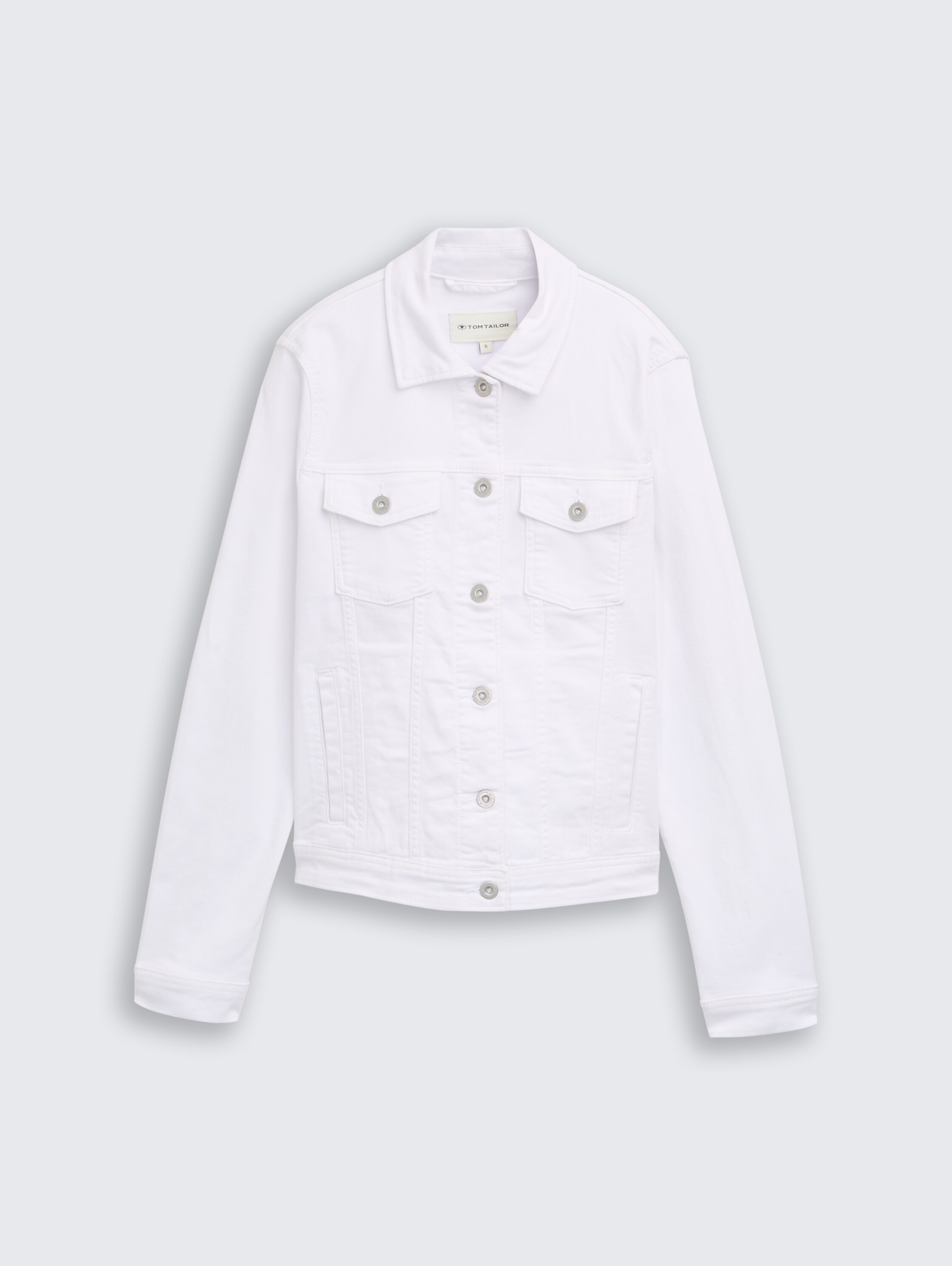 Spijkerjasje met steekzakken - bright_white - 