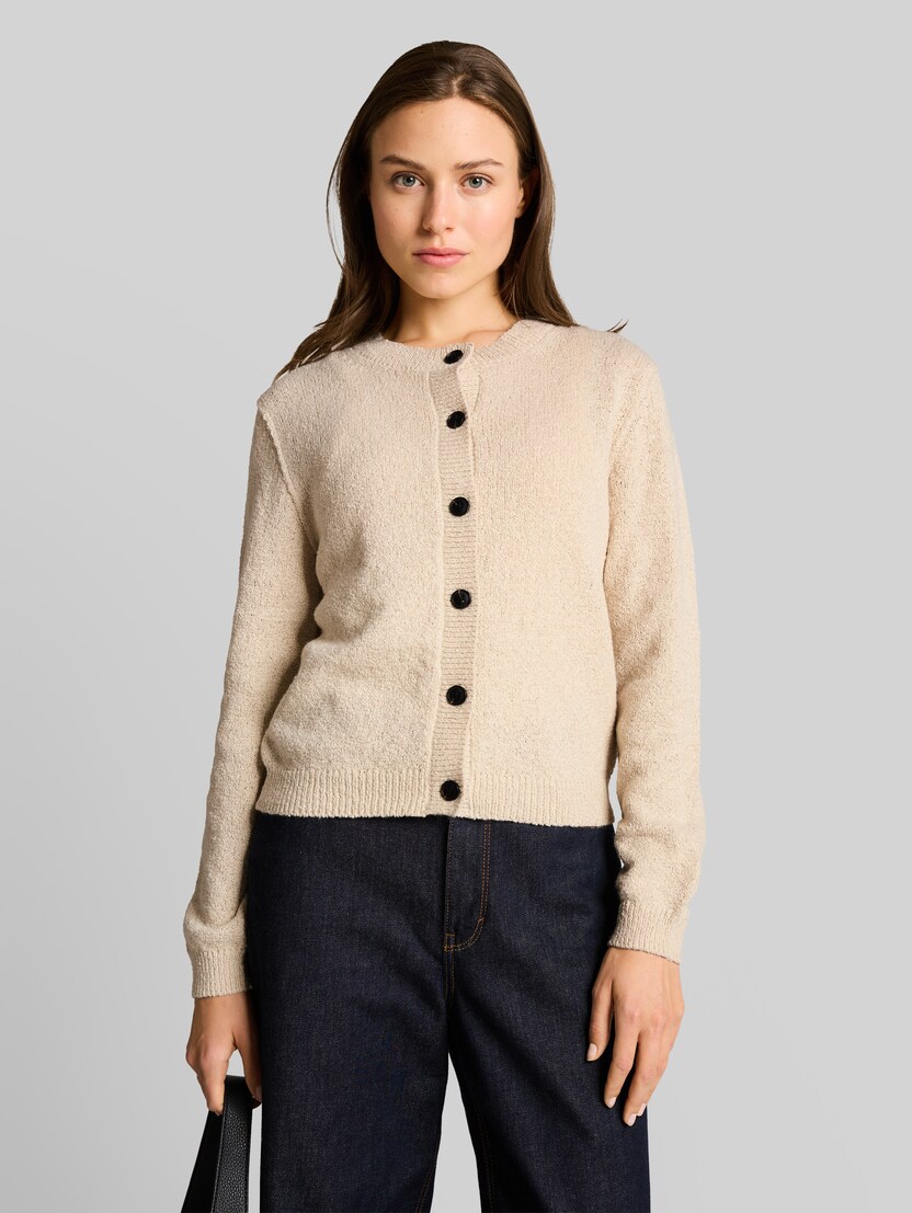 Vest met ronde hals door Women, sand stone beige