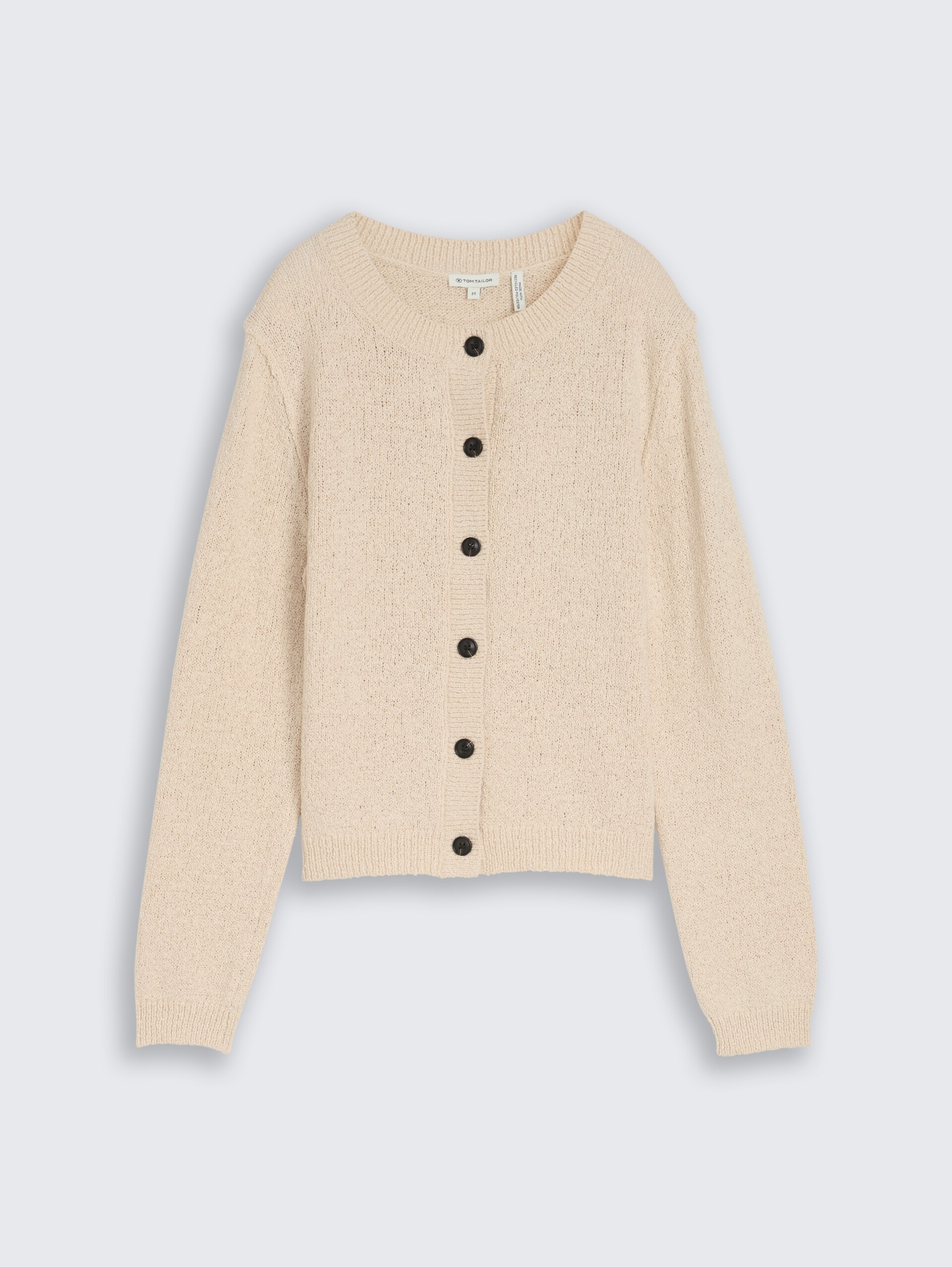 Cardigan à col rond - sand stone beige
