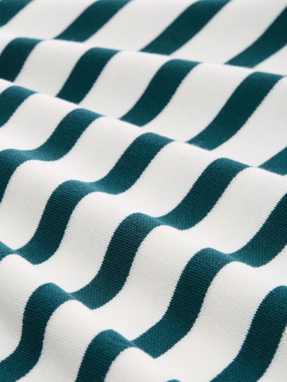 Strickpullover mit Streifenmuster - white green knit stripe - Material-Ansicht