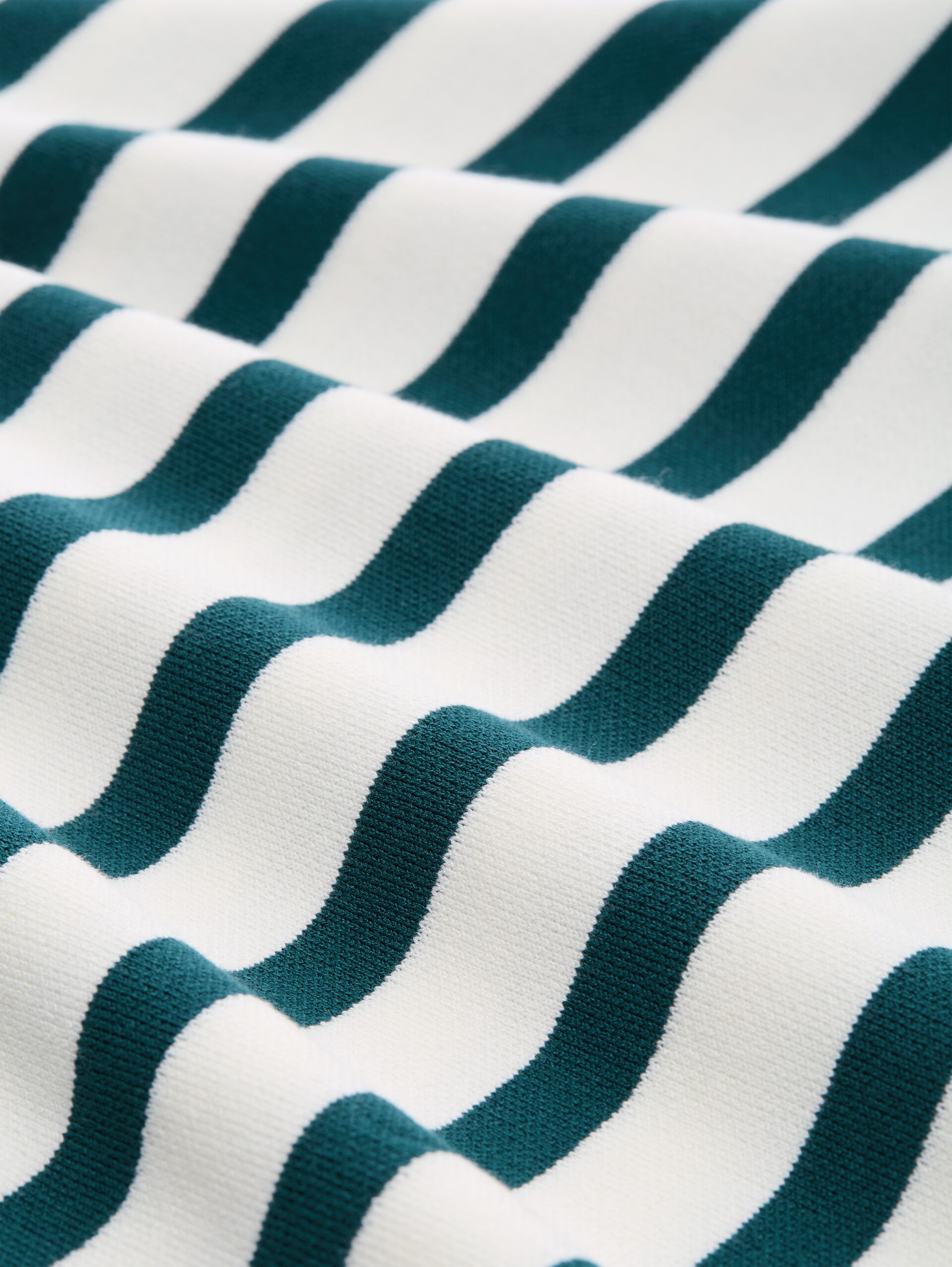Strickpullover mit Streifenmuster - white green knit stripe - Material-Ansicht