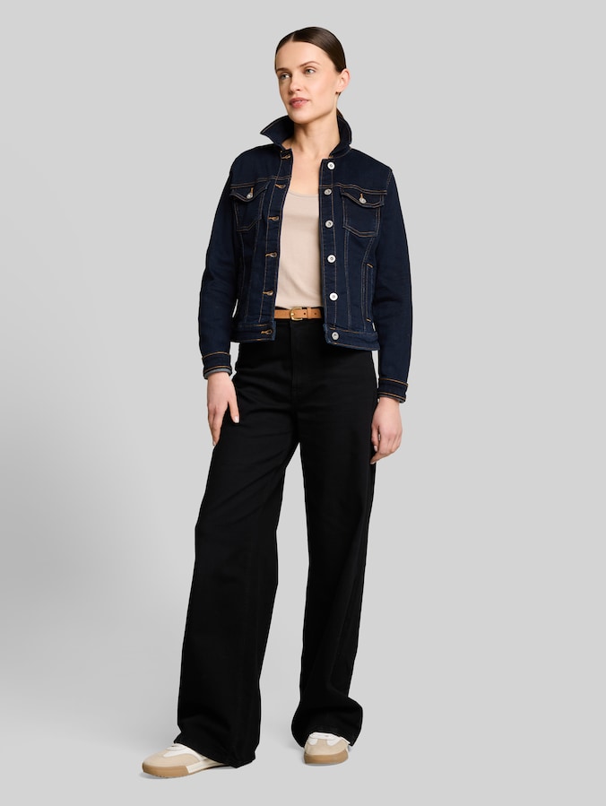 Spijkerjasje met steekzakken door Women, Clean Rinsed Blue Denim