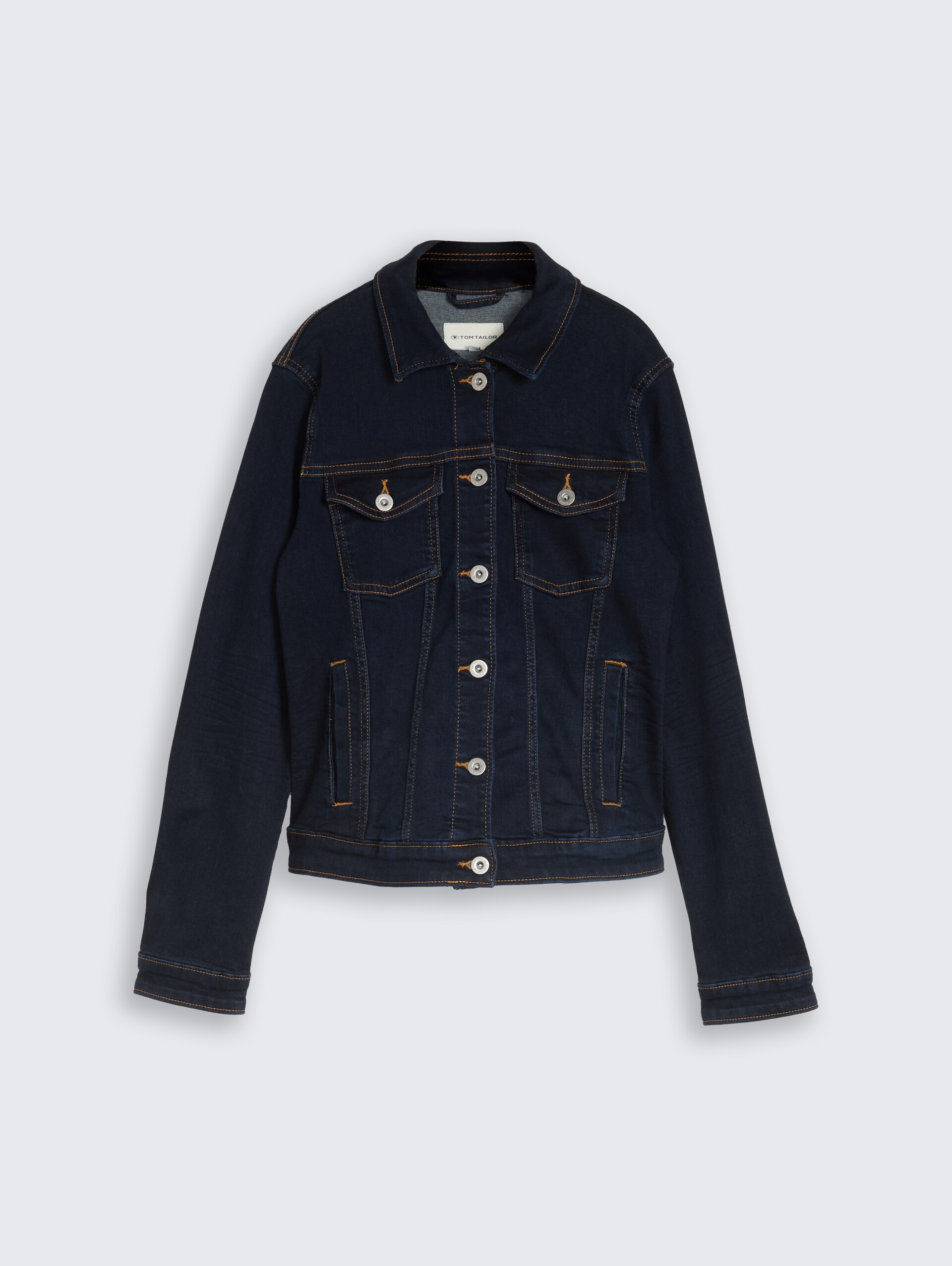 Spijkerjasje met steekzakken - Clean Rinsed Blue Denim - Product vooraanzicht