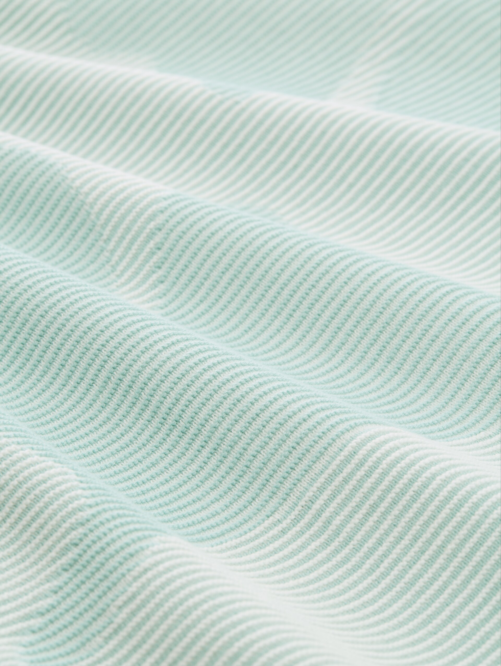 Cotton knit jumper - mint ginko structure stripe - Material view