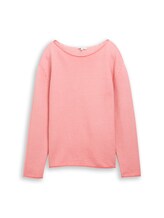 Ausgewählt, Strickpullover aus Baumwolle von Tom Tailor, rosa